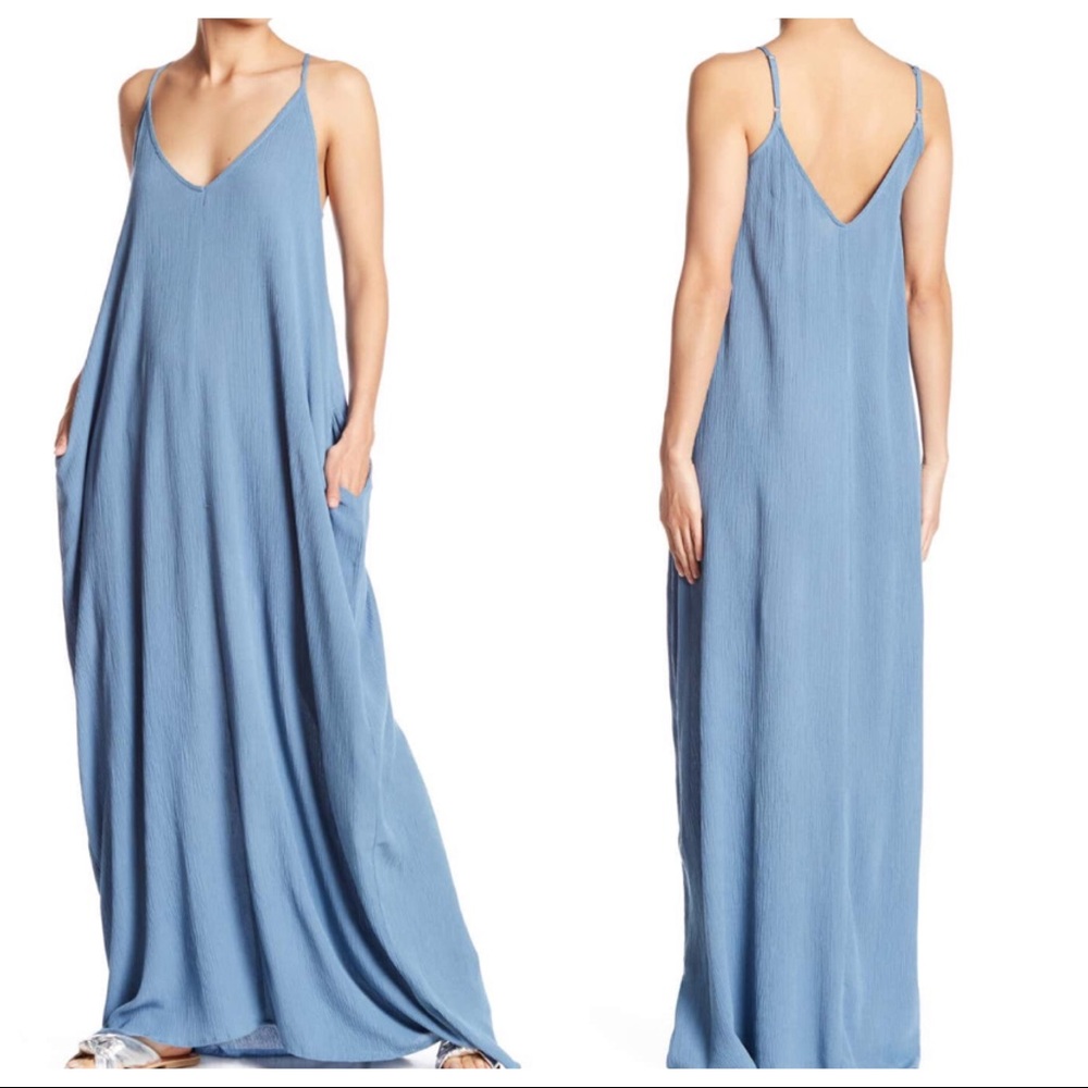 Love & stitch gauze grey blue dress